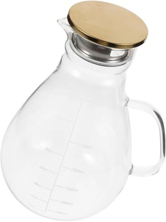 PRETYZOOM Pot à Jus Pichet De Thé Glacé Théière Carafon à Vin Bouilloire Lanceur Carafe à Boisson Cruche D'eau Pot De Jus Bouteille D'eau Verre à Haute Teneur En Borosilicate