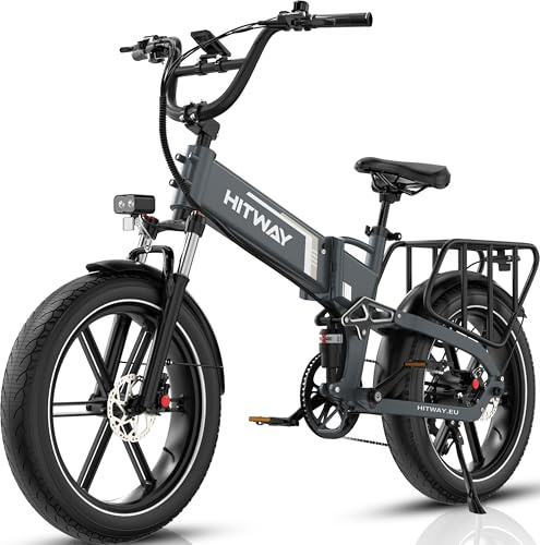 HITWAY E Bike BK10S PRO, 48V 720Wh 250W Elektrofahrrad, 70-120km Reichweite, 20 *4.0 Fat Reifen, APP-Steuerung, 7-Gang, IP54 wasserdicht Pedelec