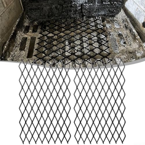 HEBEOT 2Pcs Ember Retainer For Fireplace Grates Metal Fireplace Grate Ember Retainer Mesh Fireplace Grate Ember Baffle For Most Standard Fireplaces 7.5 * 11.8inches