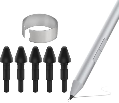 5 Stück Originale Ersatzspitzen für Lenovo Precision Pen 2, [Nicht für Lenovo Precison Pen 3], Stift Stylus Spitze Berühren Tips Nibs, Präzise Kontrolle, Bildschirmfreundlich, Schwarz