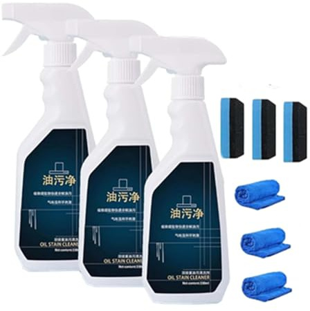 Smacchiatore da cucina, detergente per macchie di olio da cucina, detergente schiumogeno per olio pesante, detergente per grasso da cucina, rimuove grasso e sporcizia ostinati, detergente in schiuma