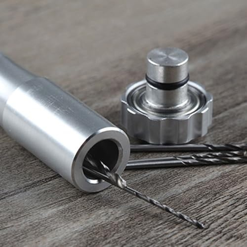 for Gdfnmogo for mini Aluminum Pin Vise Hand Push Drill with Swivel Head and 2 Double End Steel Chucks, 0.3-4.2mm Capacity Hand Drill for Jewelry Making, Model Craft, Watch or