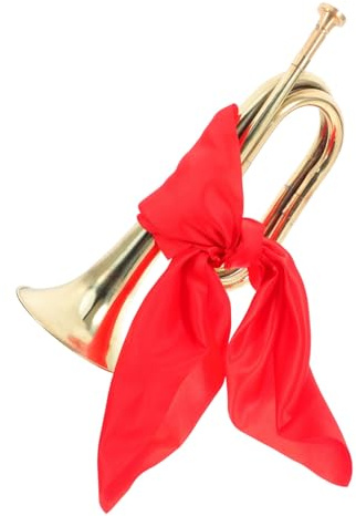 Metall Signalhorn aus Kupfer für Anfänger, Bühneninstrument, Gold | Rich And Powerful Tone, Comfortable Grip, Easy To Handle, für Auftritte und Bands