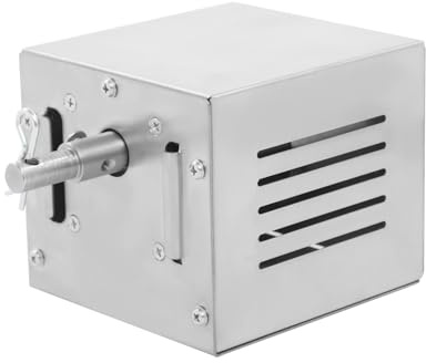 Owneed Motore per barbecue in acciaio inox per spiedo girevole, 25 W, accessorio per barbecue, angolo girevole a 360°, per carne, verdure e età vegane