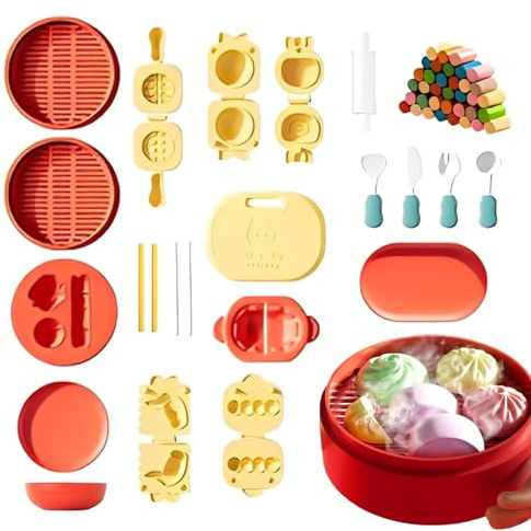 Générique Modelliermassen-Set – DIY Handwerk zum Thema der chinesischen Küche mit Lebensmittelformen | Lebensmittelspielzeug, ideal für und Mädchen, Skulptur, Geburtstagsfeiern