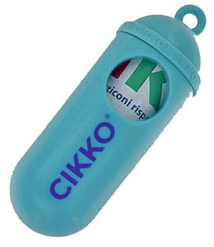 CIKKO - Portacenere Portatile Ecologico in Plastica Riciclata e Riciclabile – Tascabile, Anti-odore – Ideale per Cicche Filtrini e Chewing Gum – Rispetta l’Ambiente - Made in Italy (Azzurro)