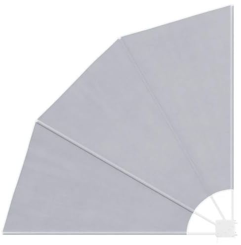 Holamys Faltbarer Balkonfächer Grau 140x140 cm, UV-beständiger Sichtschutz für Terrasse und Garten, wasserabweisender Sonnenschutz, pulverbeschichteter Stahlrahmen, klappbar