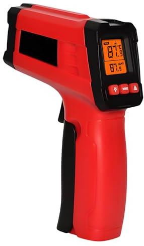 Deskium Termometro a infrarossi senza contatto, lettura 0.5S, raggio a 13 punti, -58 ° F ~ 550 ° F, emissione regolabile, retroilluminazione LCD
