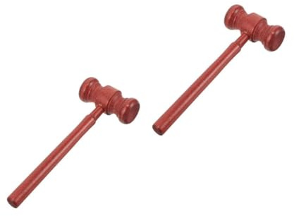 Juego de juguetes de mazo de juez de madera de 2 piezas, martillo de corte multifuncional for juegos de rol, juegos de subasta y juegos educativos for niños