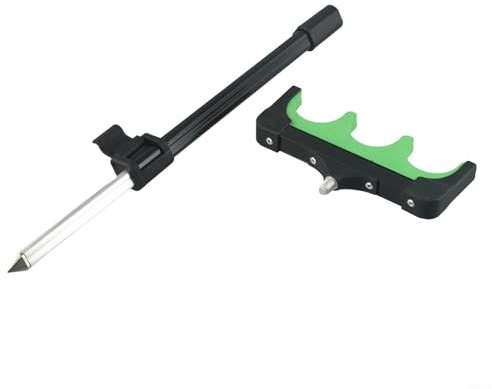 Durashmall Multi-Slot Angelrutenhalter mit Erdspieß, verstellbare Bankauflage, für Karpfen, grobes Meeresangeln, 3/5/6 Lochschlitze, Spiralmaul 9,2 mm, Kunststoff- und EVA-Konstruktion