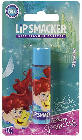 Lip Smacker - Disney Princess Collection - Lip Balm for Kids - Lip Smacker Disney Ariel Single Balm - Calypso Berry Flavour
