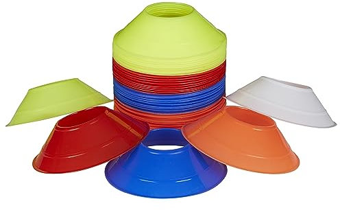 Ram Mini Markierungshütchen Sport – Multisport Training Markierungshütchen – 50 PRO Set – 5 Farben