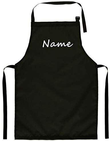 Ferocity Personalisierter Kinderschürze Jugend Malschürze Kunstkittel Kochschürze Apron Teenageralter Werkschürze mit einem Motiv Schwarz mit Text [074]