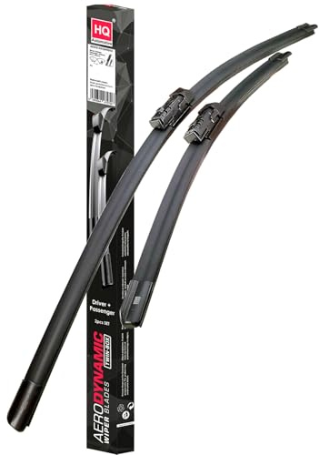 HQ AUTOMOTIVE Wiper Blades for MAZDA CX-5, 6 (2017-onwards) | 2-piece front set, 24 in + 18 in, pre-installed Top Lock connector, graphite-coated rubber, rain sensor ready