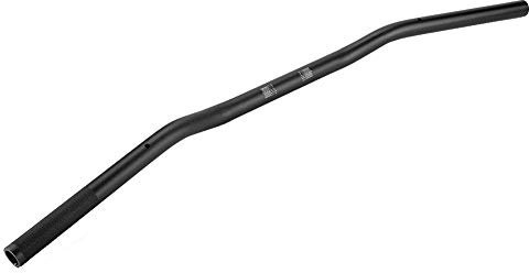 Goregri 22mm Durchmesser Motorrad Lenker, Aluminiumlegierung Retro Motorrad Geändert Lenker Flach(Matt-schwarz)