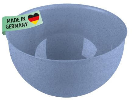 Koziol PALSBY M & L Schüssel 2 & 5 Liter | Salatschale Servierschale Rührschüssel | bruchfest stapelbar biozirkulärer Kunststoff spülmaschinengeeignet | Küche Haushalt (organic blue, 2 Liter)