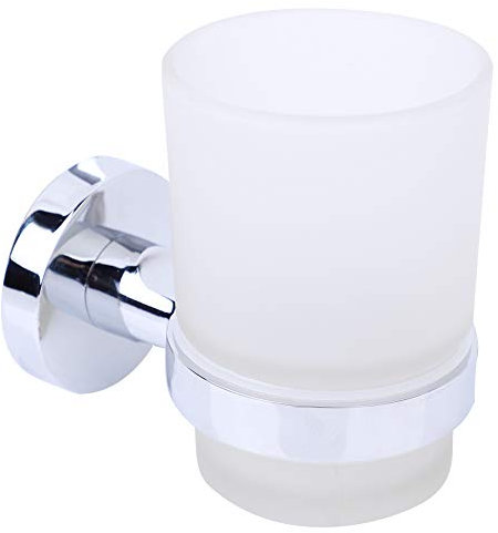 Agatige Portavasos De Cepillo De Dientes Montado En La Pared, Estantes De Tazas De Cepillo De Dientes con Taza De 1 Pieza Portacepillos De Dientes Pared para Estante De Almacenamiento De Baño(#1)