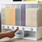 Distributeur de céréales 6 en 1 - Montage mural - Pour cuisine - Récipient divisé pour aliments secs - Rangement pour graines, noix, grains de café, fèves de soja