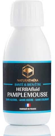 Naturathéra HERBAFLUID PAMPLEMOUSSE (EPP) - Extrait de Pépins de Pamplemousse - Complément Alimentaire Immunité - 125 ml - Fabriqué en France - Vegan - Sans Additif Allergène OGM