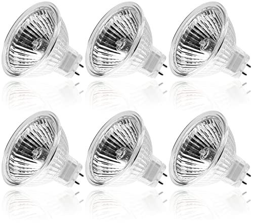 WeshLMPO Halogen Mr16 Gu5.3 Halogen Leuchtmittel Dimmbar 12v 35w Warmweiß 2700K for Halogenstrahler Einbau Schienenbeleuchtung Pack of 6