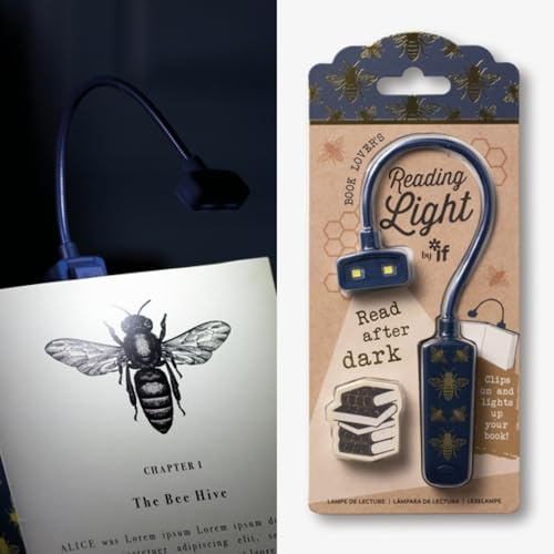 IF Book Lover's Reading Light - Bee, Blue