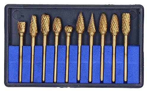 OITTo Rotierendes Fräser-Bit-Kit, Ti-beschichtet, einfach zu installierende, doppelt geschnittene Feilen zum Polieren und Schleifen