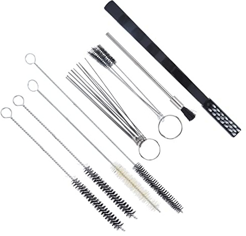 Yosoo Health Gear 19-teiliges Spritzpistolen-Reinigungsset, Luftlack-Spritzpistolen-Reinigungsbürste, Reinigungsbürsten für Spritzpistolen, Lackierpistolen, Druckluftwerkzeuge, Airbrush