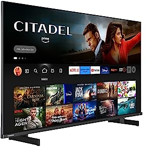 Toshiba QF5D 55'' Smart Fire TV 109.2 cm (QLED, 4K Ultra HD, HDR10, Prime Video, Netflix, Control de Voz de Alexa, DVB-T2, HDMI 2.1, Bluetooth, AirPlay), Negro