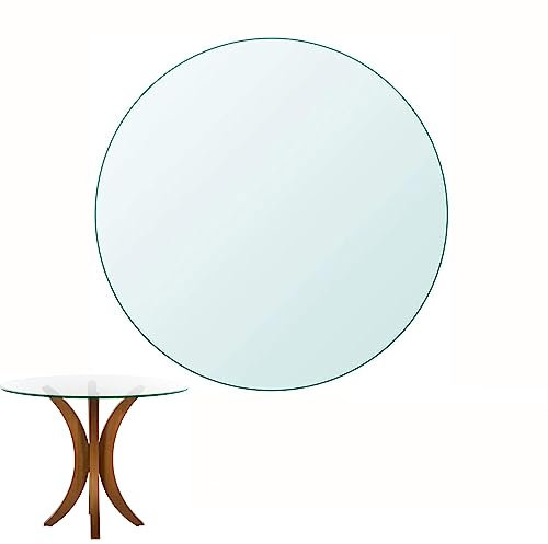 Glasplatte Ø35-100cm Rund Glasscheibe, Tische Glasplatte für Kaminofen, Glasplatte Kaminofen Kamin Glasplatte Tischplatte Glas Kaminplatte Kaminglas DIY Tisch Glasplatte für Weinfass ( Size : CLEAR-10