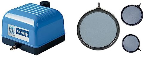 AquaForte Hi-Flow V-30 Luftpumpe & Belüfterscheibe-/Platte 20cm, Anschluss 9mm
