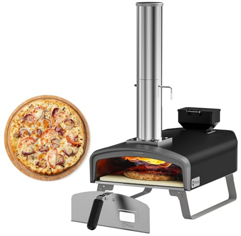 Q Pizza PS105 Four à pizza portable, poêle à pizza d'extérieur avec pierre à pizza pour extérieur, jardin, cuisine