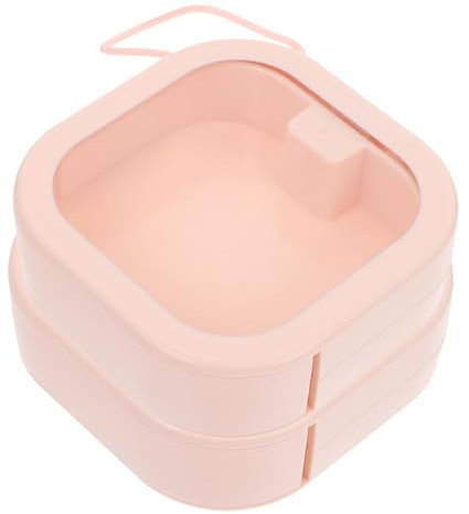 CALLARON 2 Stück Haargummi Organizer aus Kunststoff, Rosa, Portable Box