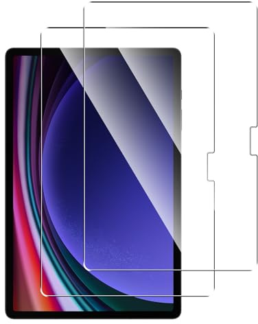 Anoowkoa Panzerglas für Samsung Galaxy Tab S10 Plus/S9 Plus/S8 Plus 12.4 Zoll 2 Stück Schutzfolie 9H Härte Gehärtete Folie HD Vollbild Handyfolie Hartglas Anti-Kratzer Displayfolie
