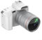 Appareil photo reflex numérique D5 : contrôle Wi-Fi, double objectif, zoom 16x et écran tactile (blanc)