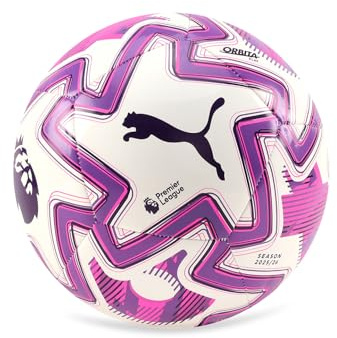 Puma Orbita Play Premier League Fußball 25 26 EPL 2025/26 – Weiß/Lila, Größe 4
