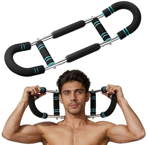 Twister Armtrainer, Verstellbares Brust Trainingsgerät & Muscle fit Gerät (30-50 kg), 3 Stufen Portable Power Twister Stange mit Abnehmbarem Design für Home Gym, Büro & Reise
