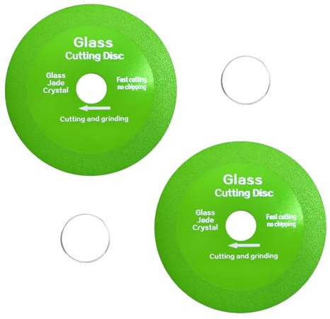 2 Stück Diamantscheibe 125mm, Diamanttrennscheibe 125, Trennscheiben für Glas Jade Kristall, Flexscheiben – Schnelles Schneiden ohne Ausbrechen, Ø125 x 1 x 22,23mm für Winkelschleifer
