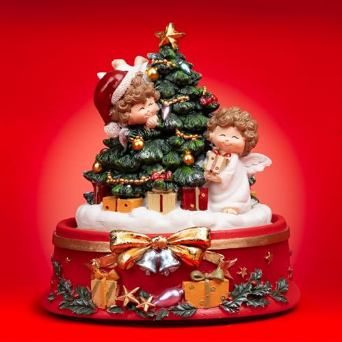 SIKORA Musik Spieldose Weihnachtsdeko Spieluhr Engel Weihnachtsbaum - SD12