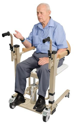 Lève-patient hydraulique pour la maison, fauteuils roulants de salle de bain s'ouvrant à 180° avec coussin d'assise amovible, capacité de charge 200 kg, pour les familles, les maisons de soins et les