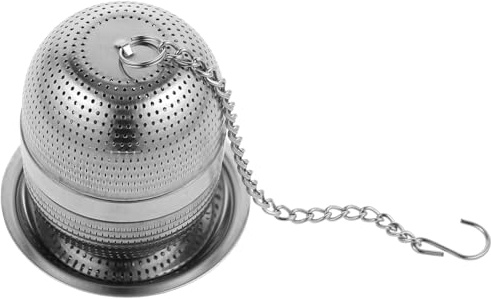 Veemoon Infuseur à Thé En Vrac Petit, Filtre à Boule En Acier Inoxydable 304, Passoire Fine Réutilisable, Support Thé Pour Maison Et Bureau Avec Plateau De Récupération
