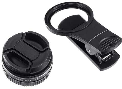 Sosoport Obiettivo Macro per Fotocamera Telefono 37Mm 15X Lente Micro Singola Anello Antiscivolo Resistente Clip Compatibile per Smartphone Fotografia Macro ad Alta Definizione 4K Uso