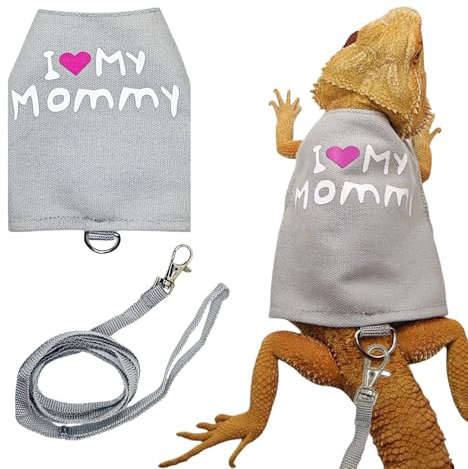 Harnais dragon barbu – Ensemble de toile respirante lumineuse pour reptile – Tenue de marche réglable pour reptile | Fournitures pour l'extérieur, la nuit, les voyages, la voiture, l'avion, la marche