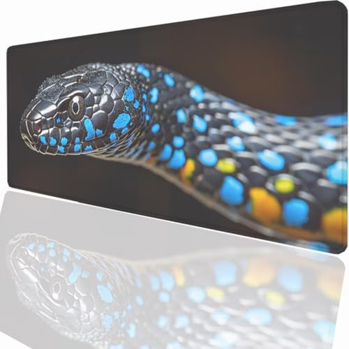 Tappetino per Mouse XXL 800x300x3mm Tappetino Mouse Gaming Grande, Mousepad con Base in Gomma Antiscivolo, Tappeto per Tavolo da Gaming Mat e Tastiera, Accessori PC Animale PjY6306 G-D