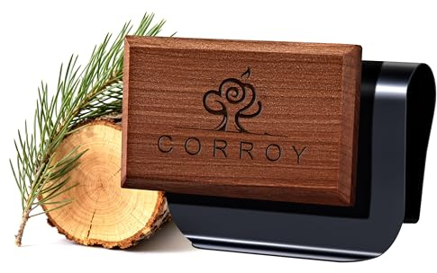 CORROY Car Air Freshener Natural Essential Oil Scent, Odor Eliminator and Purifier, Sun Visor Clip Air Freshener for Car(Starter/Pine)