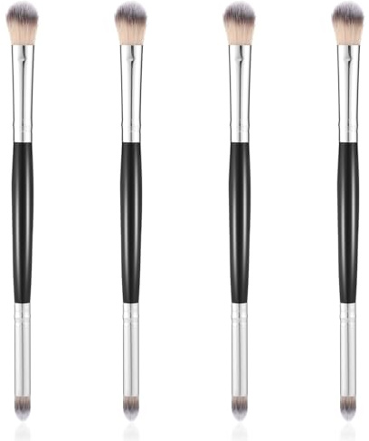 4 Pcs Eyeshadow Brush 2 in 1 Eye Shadow Applicator Double Ended Eye Makeup Brushes Concealer Brush for Under Eyes Small Soft Firm Pointed Foundation Applicator for Concealer Eyebrows Eyeliner
