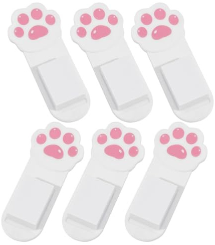 Toyvian 6 Pièces Lève-abattant en Pp de Patte de Chat Portable, Accessoire Wc Adhésif Compatible Plupart des Couvercles de Toilette pour Salle de Bain