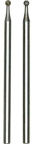 Proxxon 28222 Diamantschleifstifte Form Kugel 1,8mm 2 Stück/Packung, Grün