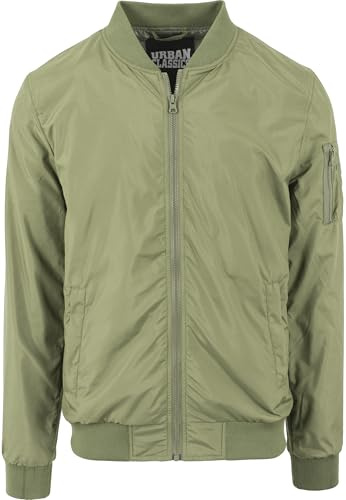 URBAN CLASSICS Chaqueta bomber para hombr de invierno, estilo old school, chaqueta corta, ajuste óptimo, chaqueta acolchada cortaviento, Tallas S -XXL