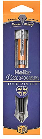 Helix Oxford Premium Fountain Pen (Rose Gold) with Plastic Free Packaging