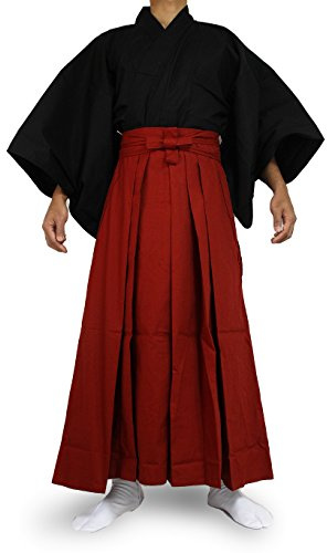 Edoten Japanese Samurai Hakama Uniform BK-RD L